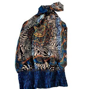 Mismatch cute sleeveless blouse size S